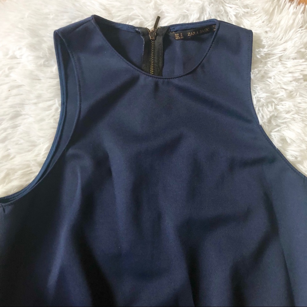 Zara Basics navy blue tank